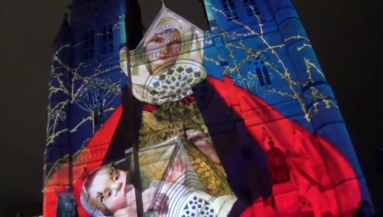 Lights of Christmas 1 of 5, St Marys Cathedral, Pitts St, Sydney,  17 Dec 2014