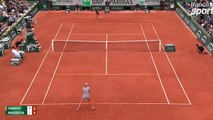 Chute d'Ana Ivanovic VS Makarova (Roland Garros)