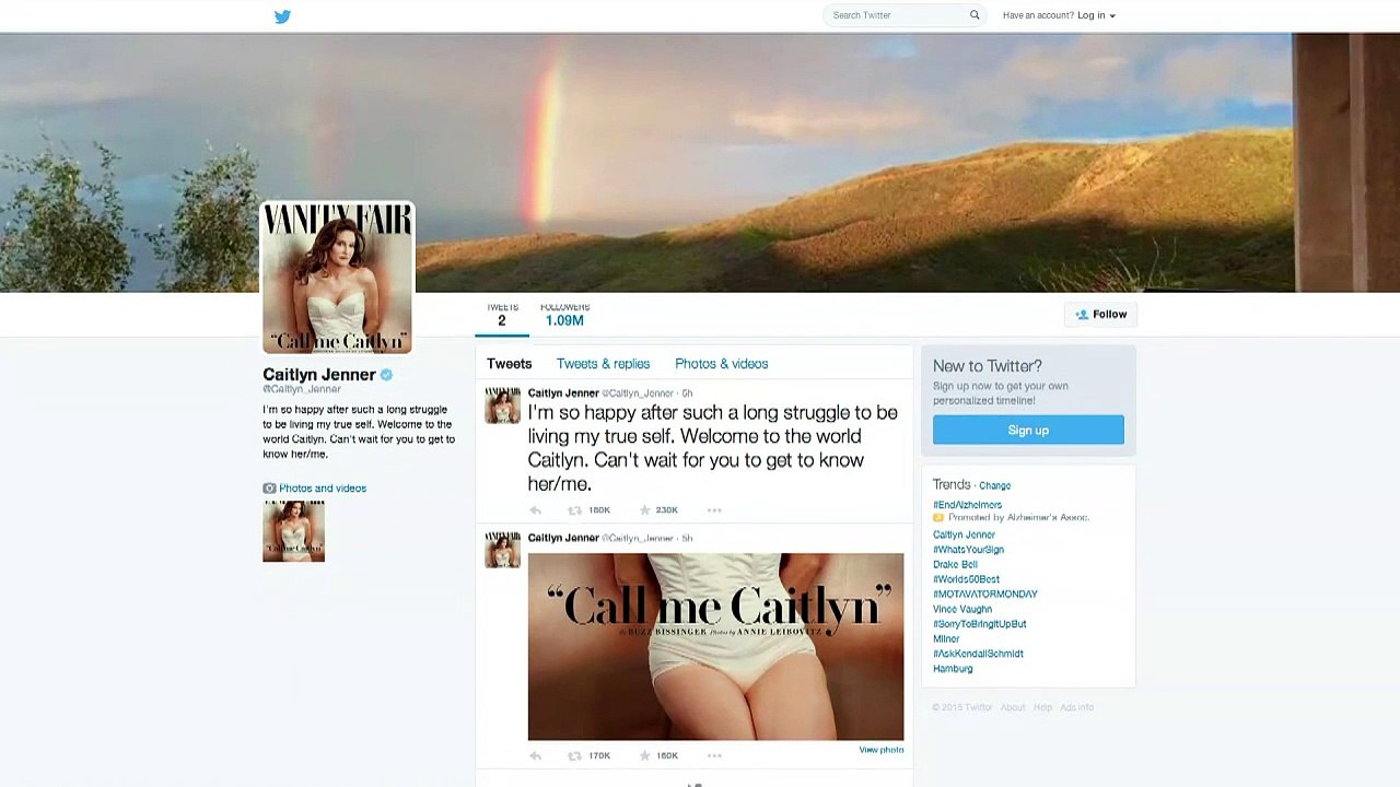 Transsexuelle caitlyn jenner bricht twitter-rekord