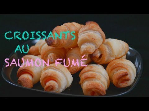 Croissants au saumon fumé - recette pour l'apéritif