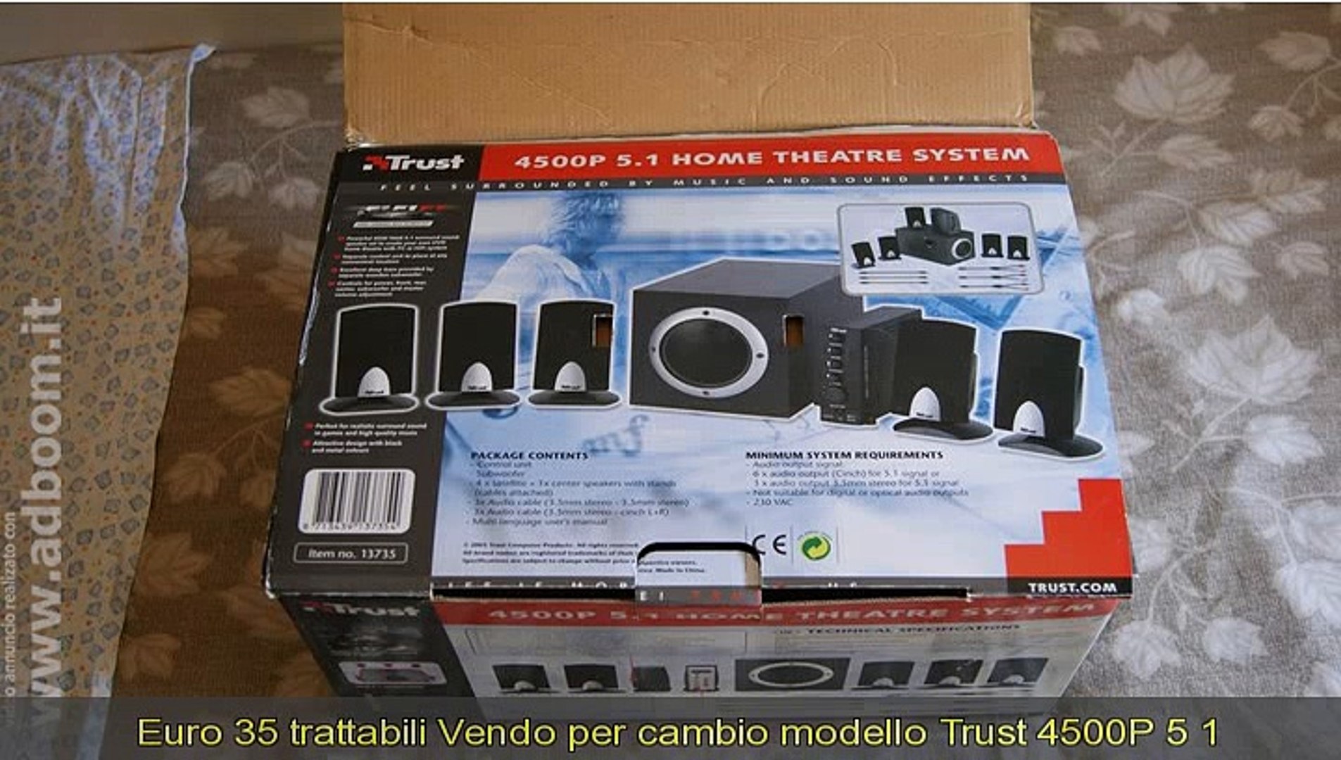 trust 4500p 5.1 home theatre system