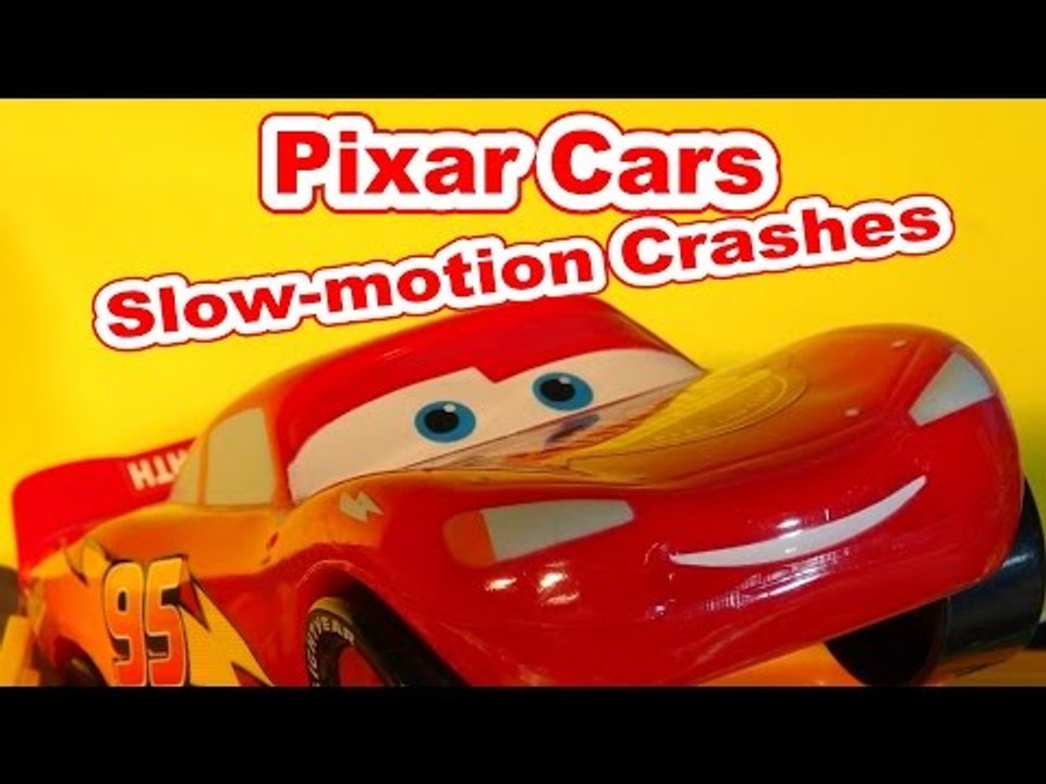 Pixar Cars, More Slow Motion Crash Videos with Mack, Lightning McQueen, Screaming Banshee and more