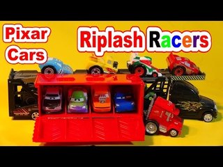 Download Video: Pixar Cars Riplash Racers in Radiator Springs with Lightning McQueen, and the Delinquent Road Hazard