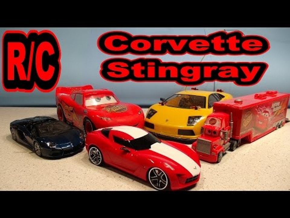 Corvette Stingray Concept RC with Lamborghini RC and Disney Pixar Lightning McQueen