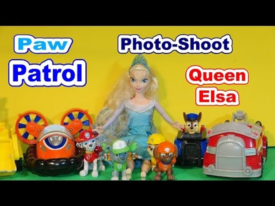 Paw Patrol Characters and Queen Elsa from Disney Frozen in Photo Shoot Contest