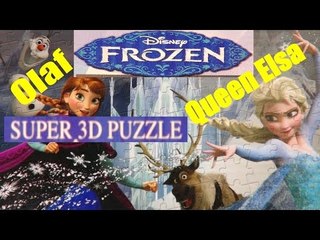 Disney Frozen 3D Puzzle and Surprise EGG Unboxing, with Olaf and Queen Elsa