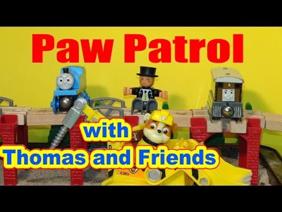Paw Patrol Rubble with Thomas and Friends, Saves the Day, Rubble on the Double !! With Toby and Thom