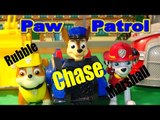 Paw Patrol CHASE , with Rubble and Marshall and Diggin' Bulldozer and Fire Fightin' Truck