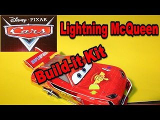 Disney Pixar Cars Lightning McQueen Build-It Kit with Race-O-Rama Story