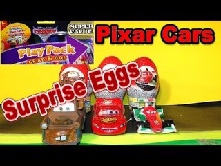 Pixar Cars Surprise Eggs Unboxing, Lightning McQueen, Mater , Francesco ,  and a Disney CARS Play Pa