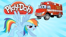 Kucyk Rainbow Dash Fire truck Wóz strażacki Boomer Ciastolina Play Doh Baw się z nami