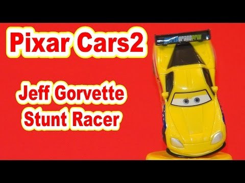 Pixar Cars2 Jeff Gorvette Stunt Racer unbox and demo, a re upload from 2013