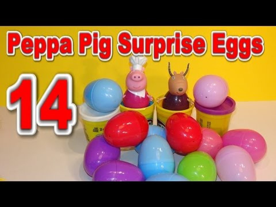 Peppa Pig Surprise Eggs , 14 Surprise Eggs and more surprises  lol