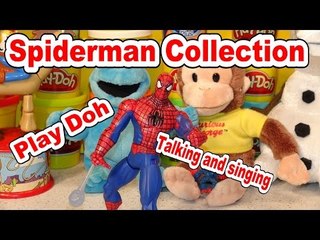 Spiderman Collection and Play Doh Spiderman with Talking and Singing Spiderman