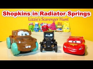 Disney Pixar Cars Shopkins Scavenger Hunt in Radiator Springs