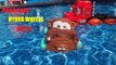 Pixar Cars Hydro Wheels Racers Mack, RED , Lightning , Mater and Rip Clutchgoneski in the Pool