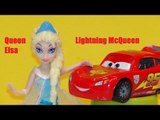 Disney Frozen characters go to Radiator Springs and meet Lightning McQueen, Mater and more