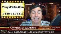 Golden St Warriors vs. Cleveland Cavaliers Free Pick Prediction NBA Pro Basketball Finals Playoffs Game 1 Odds Preview 6