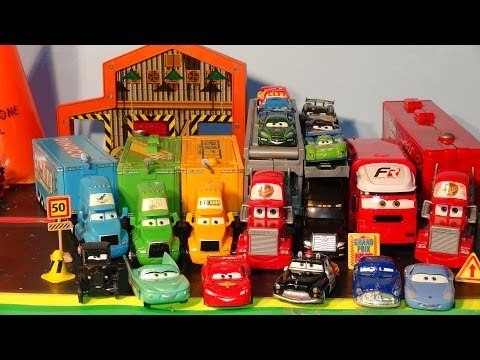 Pixar Cars, The Haulers, with Mack, Lightning , Chick Hicks, The King, and a NEW Hauler for the Cars