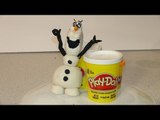 Play Doh Disney Frozen OLAF, we make OLAF from Play Doh, and he keeps falling over lol