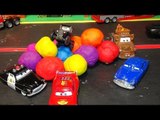 Play Doh Surprise Eggs Pixar Cars Lightning McQueen in Lizzies Post Card Hunt with Play Doh Surprise