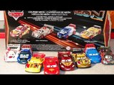Pixar Cars Neon Speed Lightning McQueen,Migual Camino, Raoul Caroule and Shu Todoroki 4 Car Gift Pac