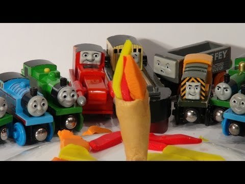 Play Doh Thomas and Friends, we make The Olympic Torch and Thomas takes it around the Isle of Sodor