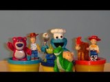 Play Doh Toy Story Surprise Eggs and the Cookie Monster Chef, 7 TS3 Surprise Eggs  lots of fu