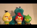 Play Doh 6 Surprise Eggs the Count'n Crunch Cookie Monster eat Angry Bird Star War Telepods