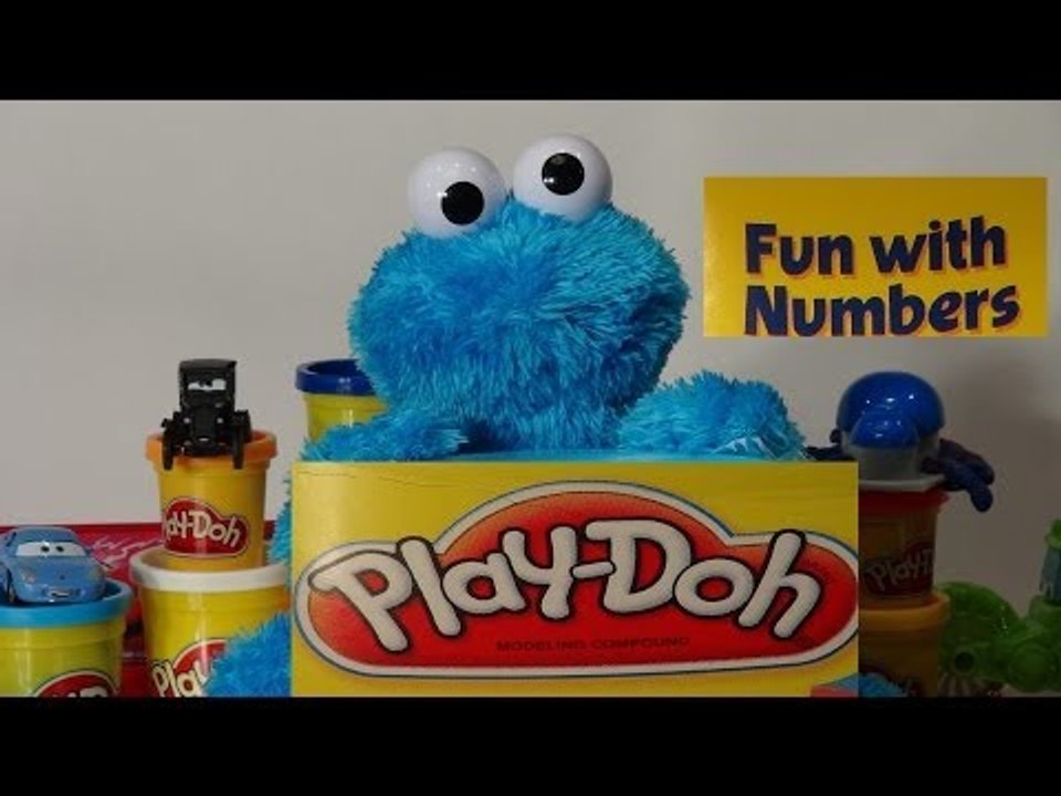 Play-Doh Fun with Numbers, Counting with The Cookie Monster with Play Doh numbers