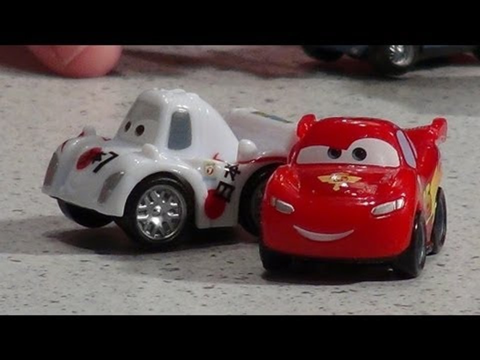 Disney Pixar Cars , Micro Drifter Races with Lightning McQueen and Fred  Yes FRED