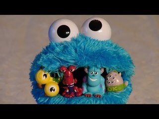 Cookie Monster Count' n Crunch , with Monsters University Collectibles and a Surprise