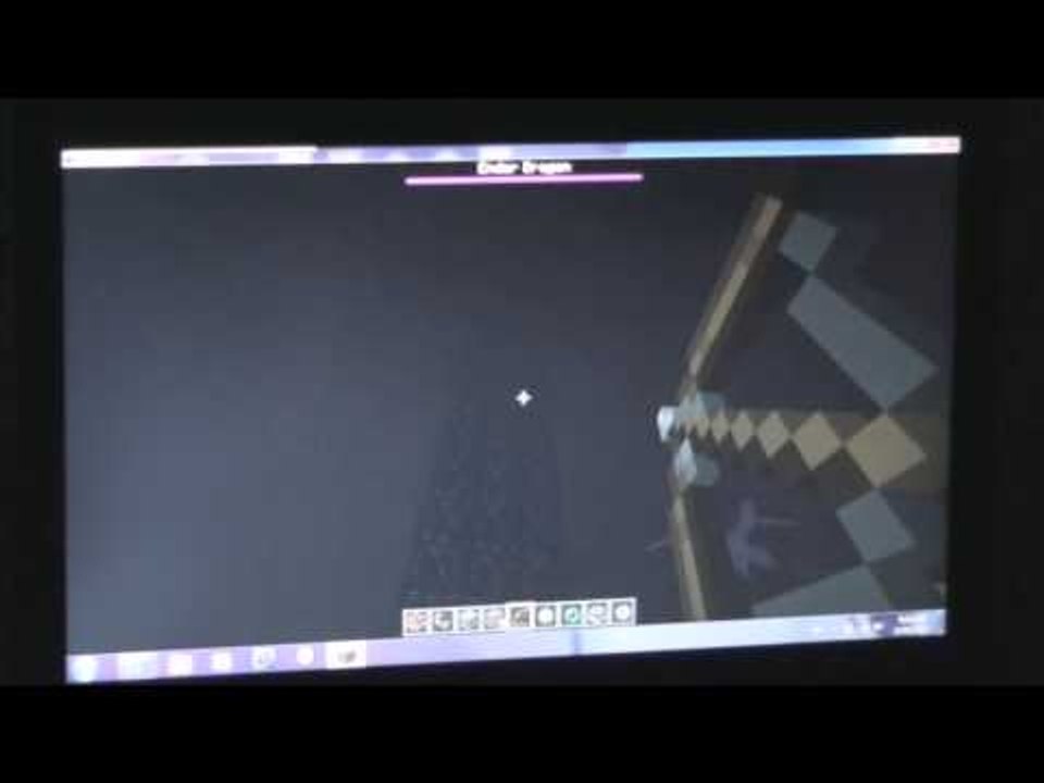 Minecraft Enderdragon battle caught on camera...