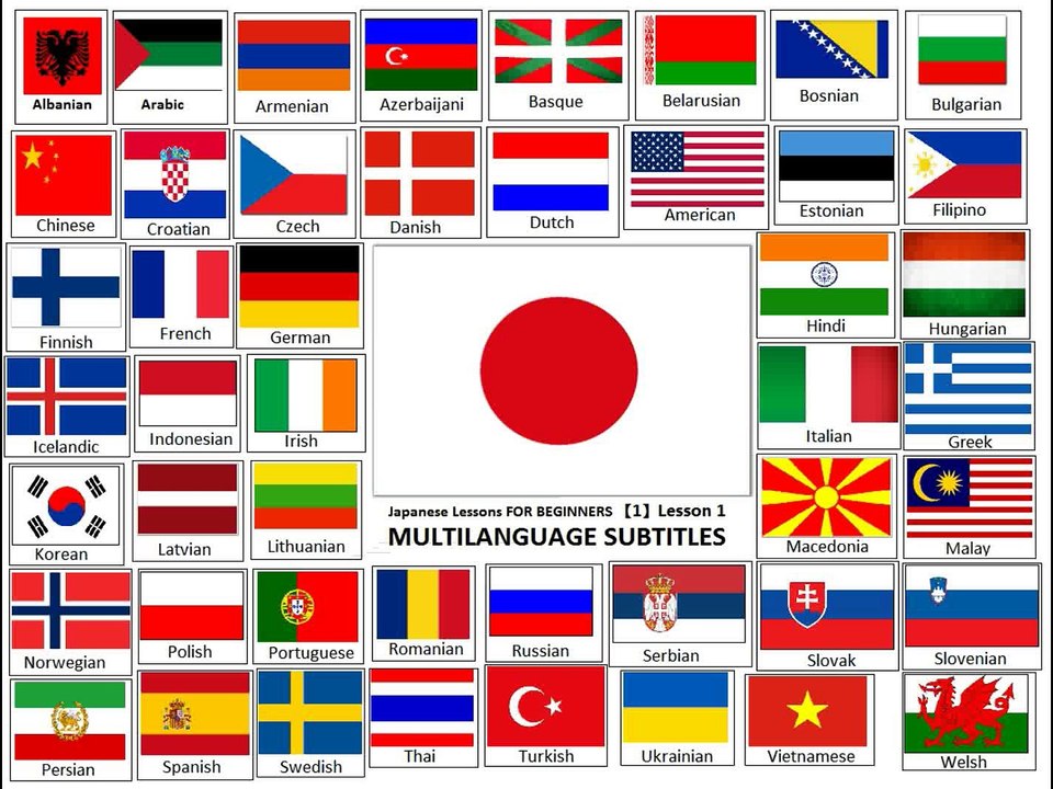 Japanese Lesson 【1】  FOR BEGINNERS Multi-Subtitles 48 Languages