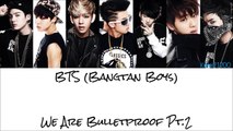 BTS (Bangtan Boys) - Bulletproof [Hangul/Romanization/English] Color & Picture Coded HD