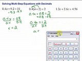 Lesson 7-3: Solving Multi-Step Equations with Decimals