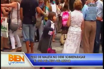 Bien Informado - Posición de la maleta para evitar dolor de espalda