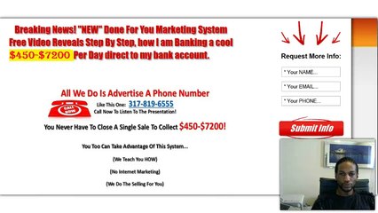 Direct Pay System $3600 Day Testimonial Advertising A Phone Number!