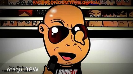 WWE Funny Cartoon John Cena Vs The Rock Battle.flv