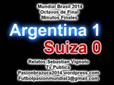 Argentina 1 Suiza 0 (Relato Sebastian Vignolo) Mundial Brasil 2014 (1/7/2014)