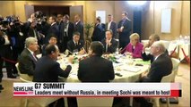 World leaders meet without Russia in G7 Summit