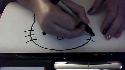how to draw hello kitty