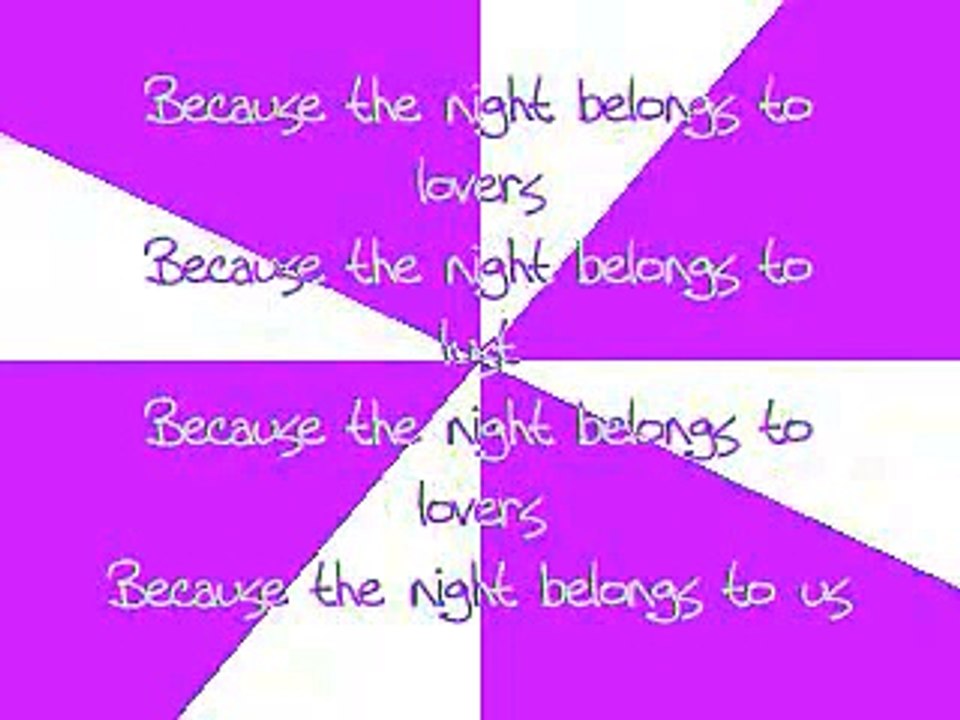 Because the Night - Cascada lyrics
