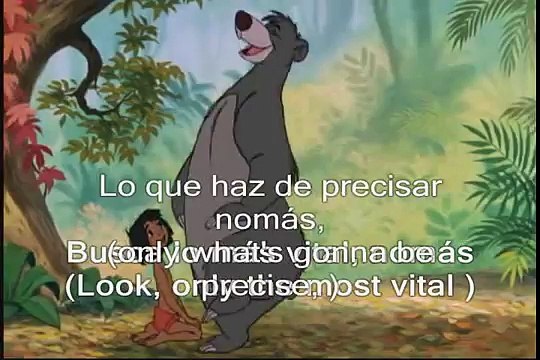 Jungle Book-Bare Necessities-(Spanish w/ subs&translation
