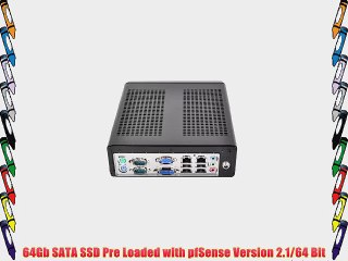 Mini ITX pfSense Firewall with 64Gb SATA SSD Pre loaded with Version 2.1/64 Bit Intel D2500CC