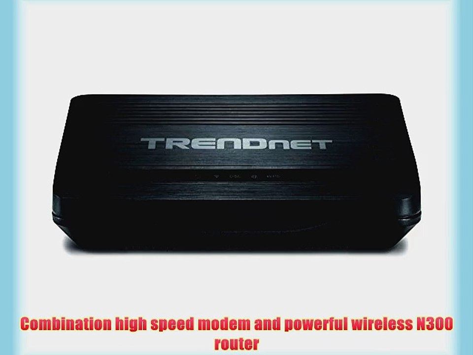 TRENDnet N300 Wireless ADSL 2  Modem Router TEW-722BRM