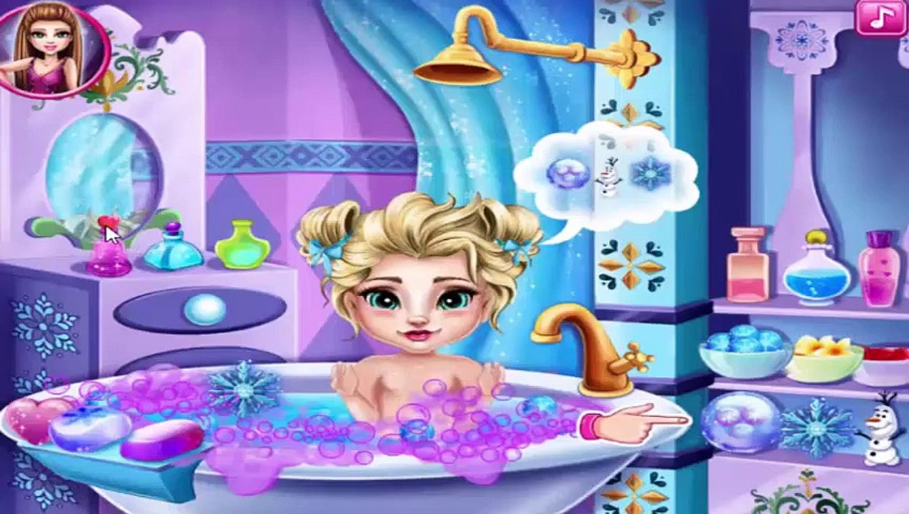 FROZEN PRINCESS ELSA BABY BATH GAME