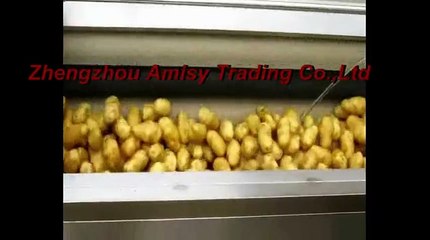 Potato Washing and Peeling Machine, Vegetable Washer and Peeler