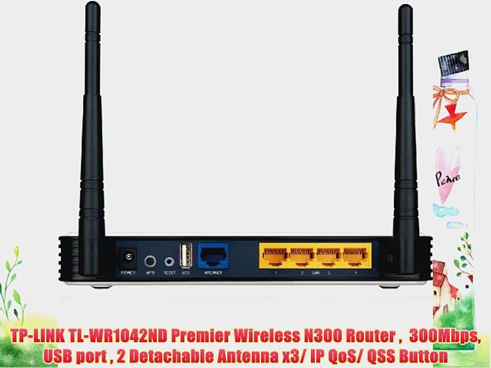 TP-LINK TL-WR1042ND Premier Wireless N300 Router   300Mbps USB port  2 Detachable Antenna x3/