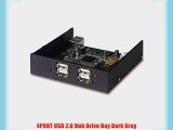 4PORT USB 2.0 Hub Drive Bay Dark Gray